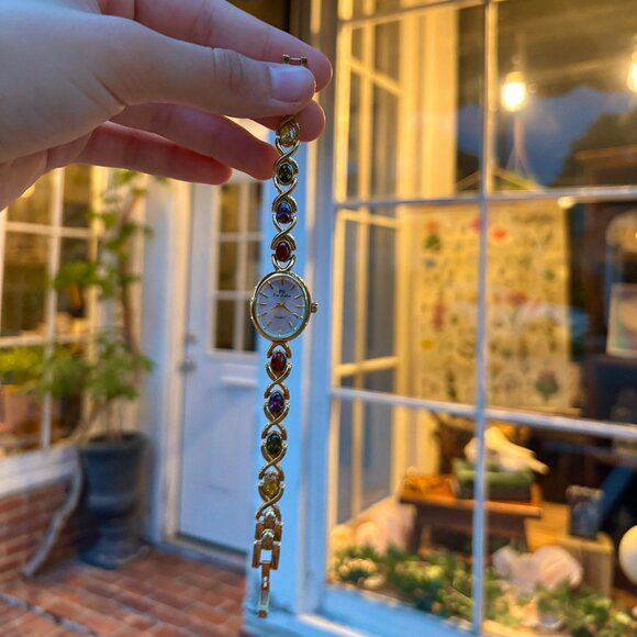 Vintage Style Gemstone Watch - Picture 1 of 2